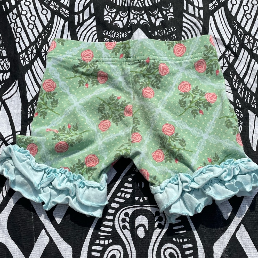 MATILDA JANE rose floral ruffle shorts size 2 - Picture 3 of 12